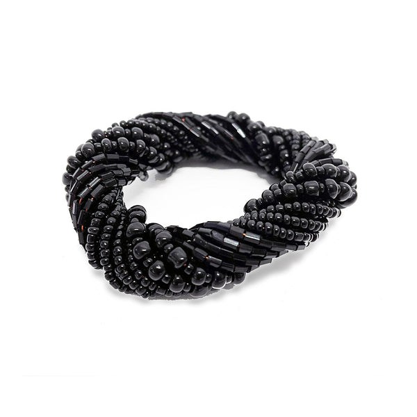 Le Rond de Serviette Perlé - Noir