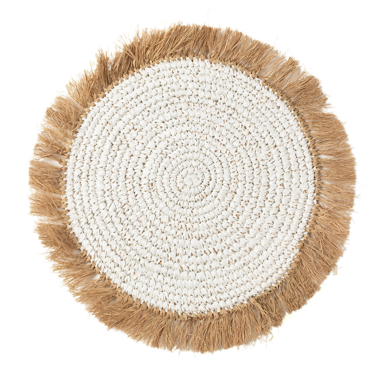 Le set de table en jacinthe d'eau et raphia – Blanc naturel