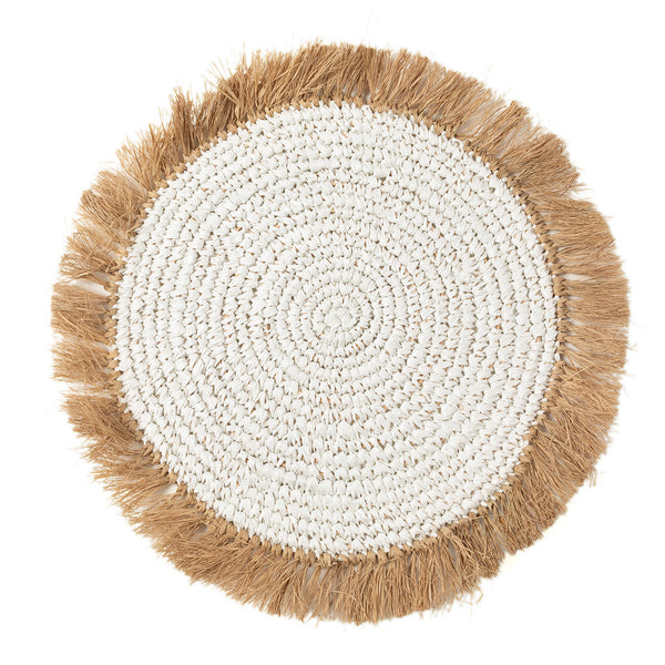 Le set de table en jacinthe d'eau et raphia – Blanc naturel