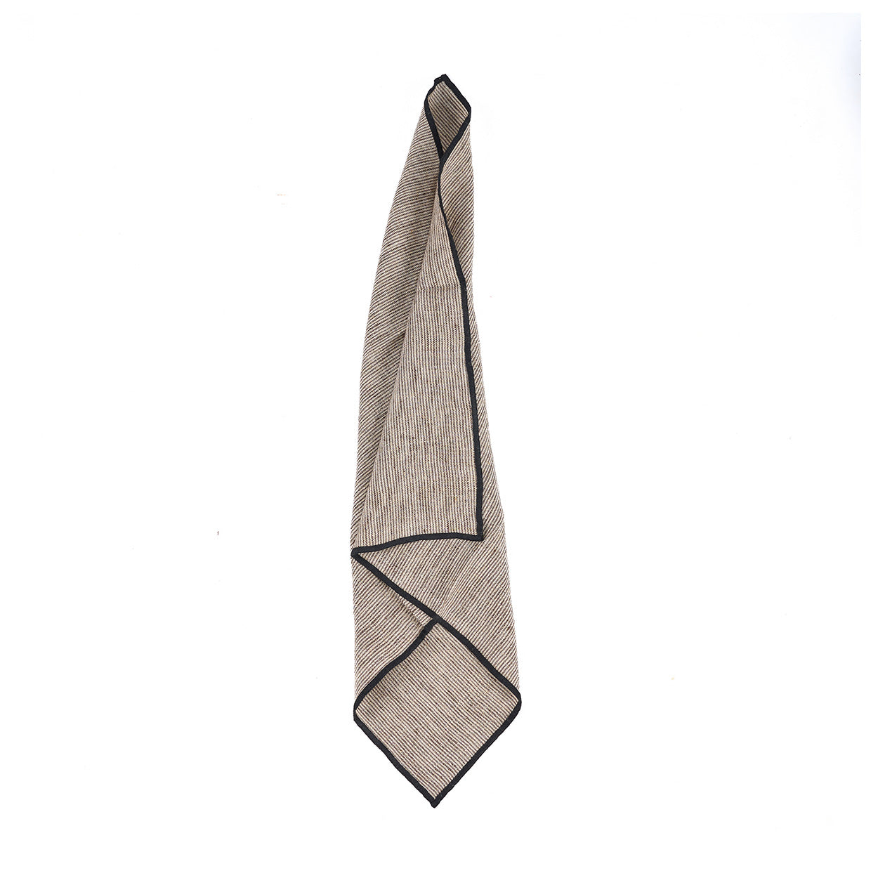 La serviette en lin The Code - Noir naturel - 45x45