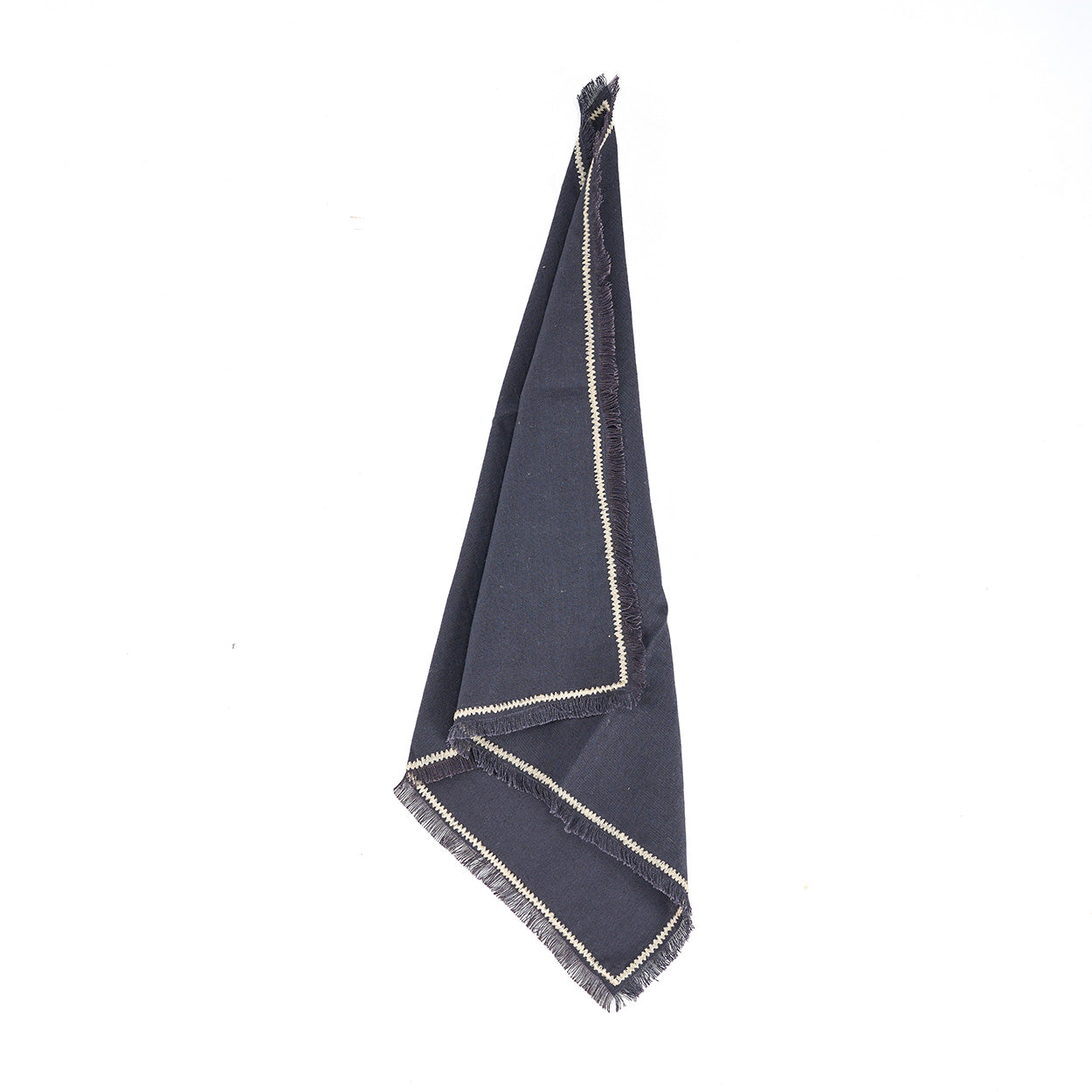 La serviette de table Toscane - Noir Naturel - 45x45