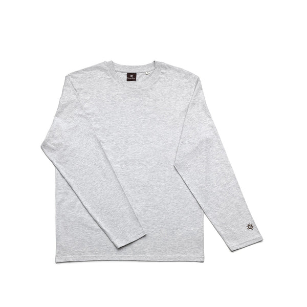 Le T-shirt manches longues Checkerboard - Gris chiné - M