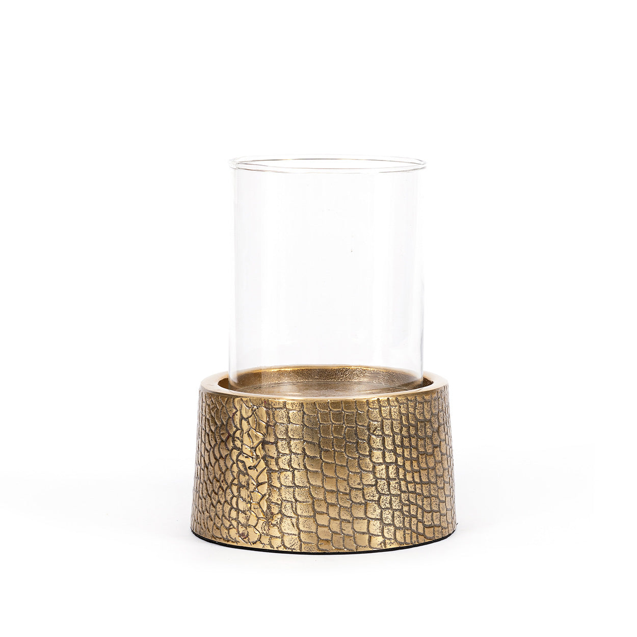 Le Bougeoir Croco avec Verre - Laiton - L