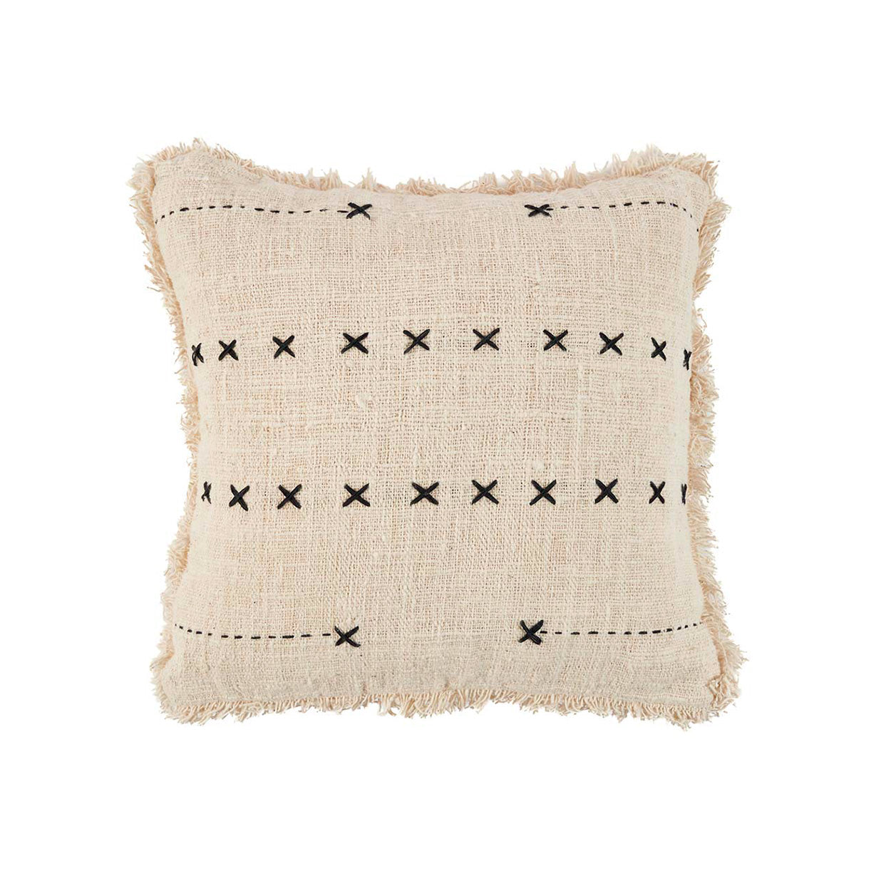 De French Kiss Kussenhoes - Naturel Zwart