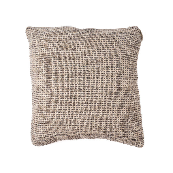 The Linen Grain Cushion Cover - Natural Black