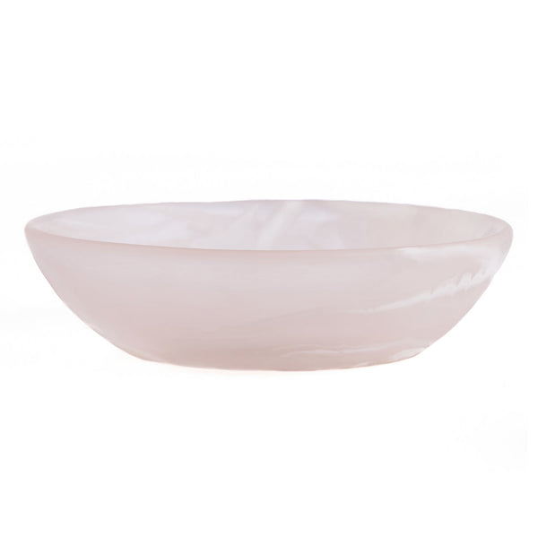 The Resin Organic Bowl - Pink White - M