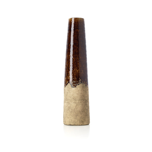 De Amber Cone Vaas - Betonbruin - L
