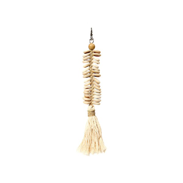 Le porte-clés Macramé Arête de poisson - Crème