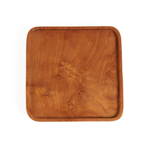 De Teak Vierkante Schaal - Naturel - XS
