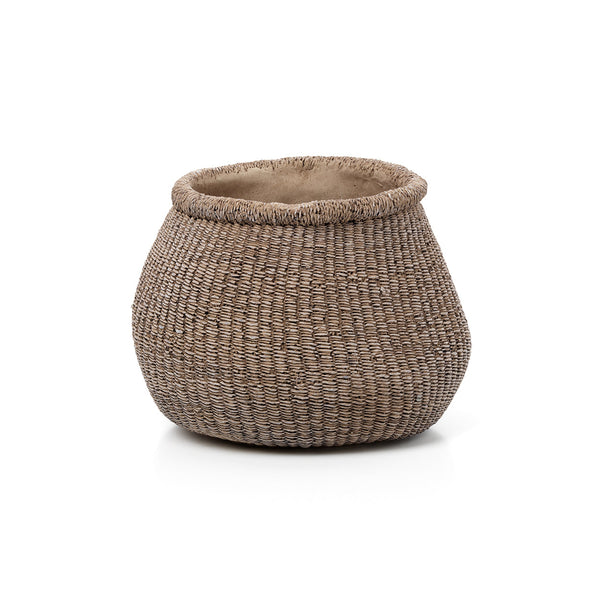 The Faux-Puff Planter - Brown - L