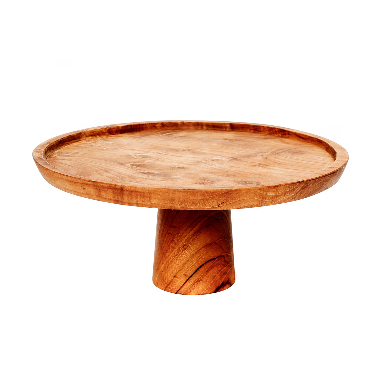 De Teak Wortel Taartschaal - L