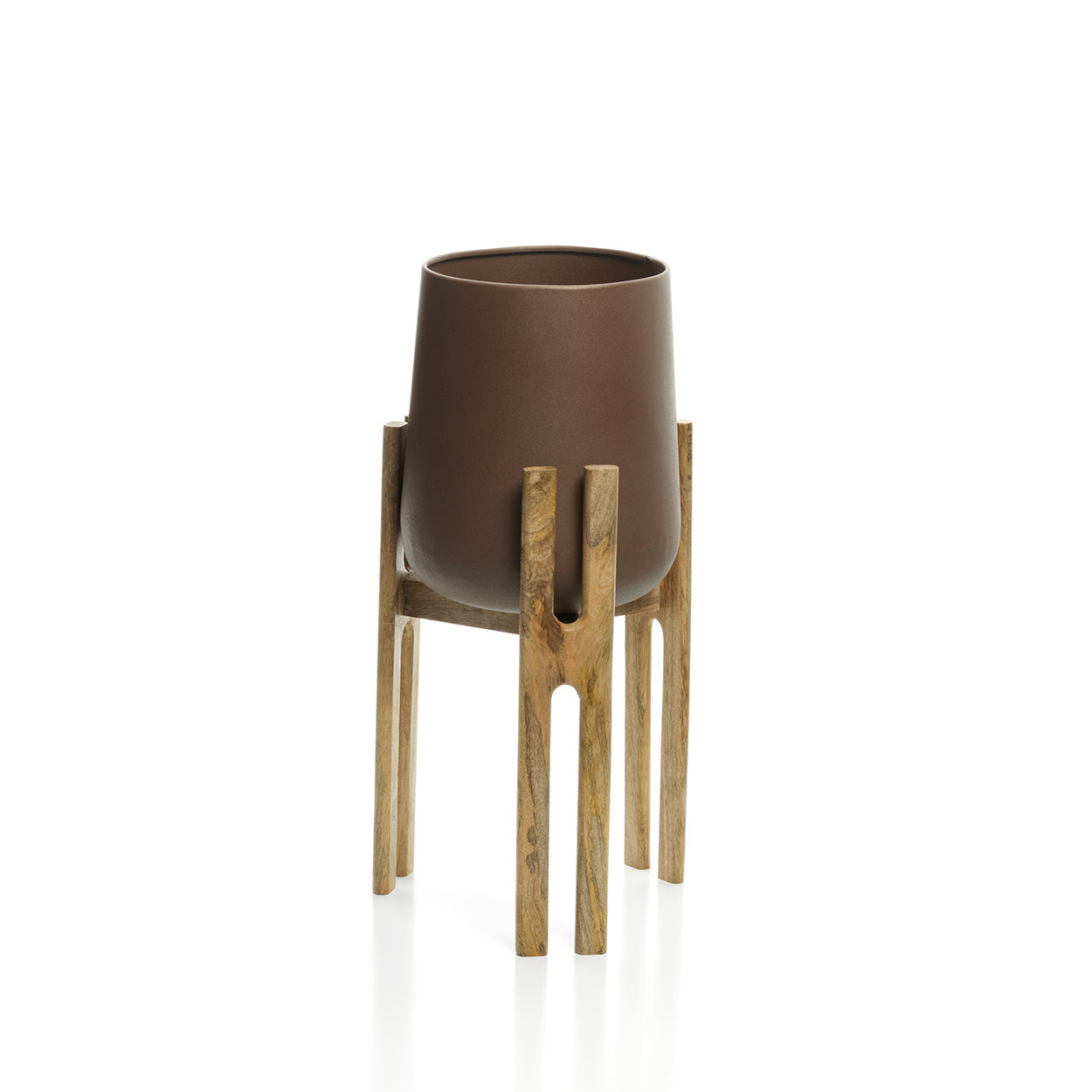 Le pot de fleurs racine fourchue - Marron Naturel - M
