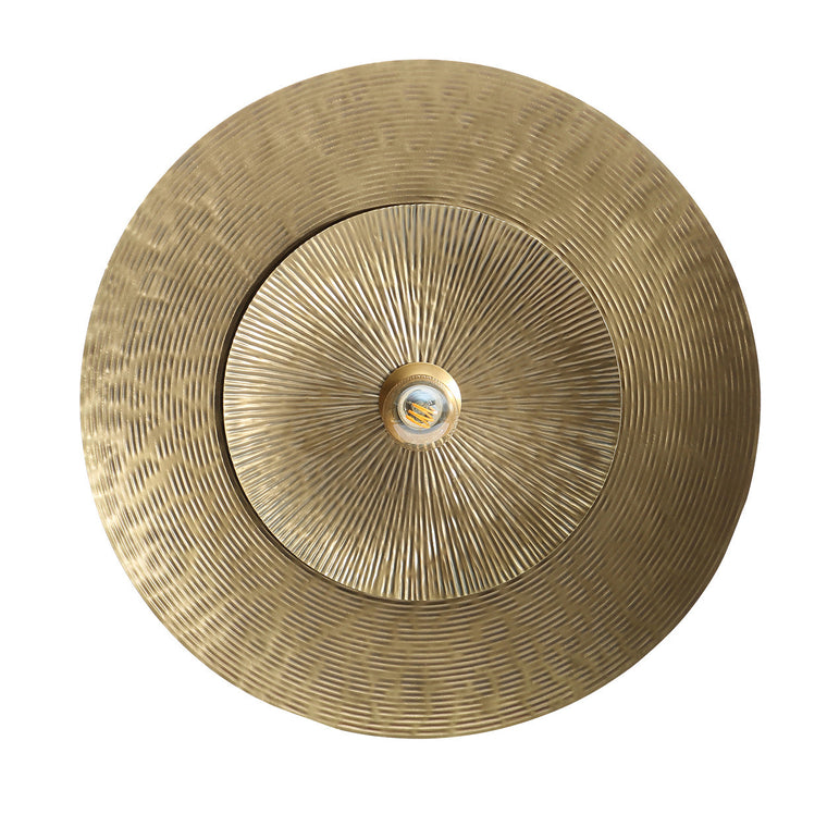 De Dubbele Volle Maan Wandlamp - Messing - M