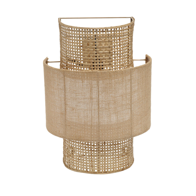 De Bolly Jute Wandlamp - Naturel - M