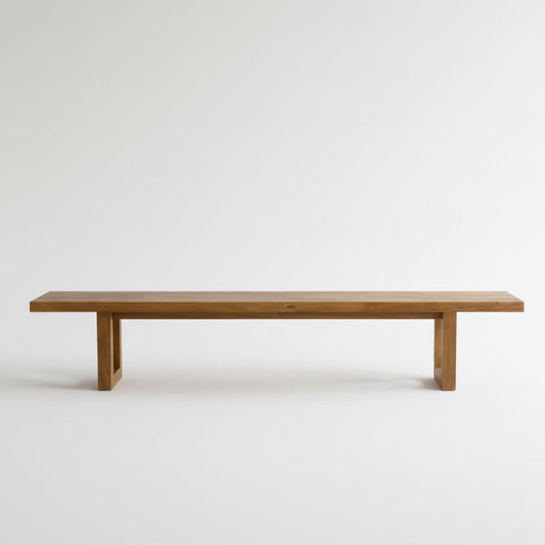 Banc avec pied carré - Naturel - 280