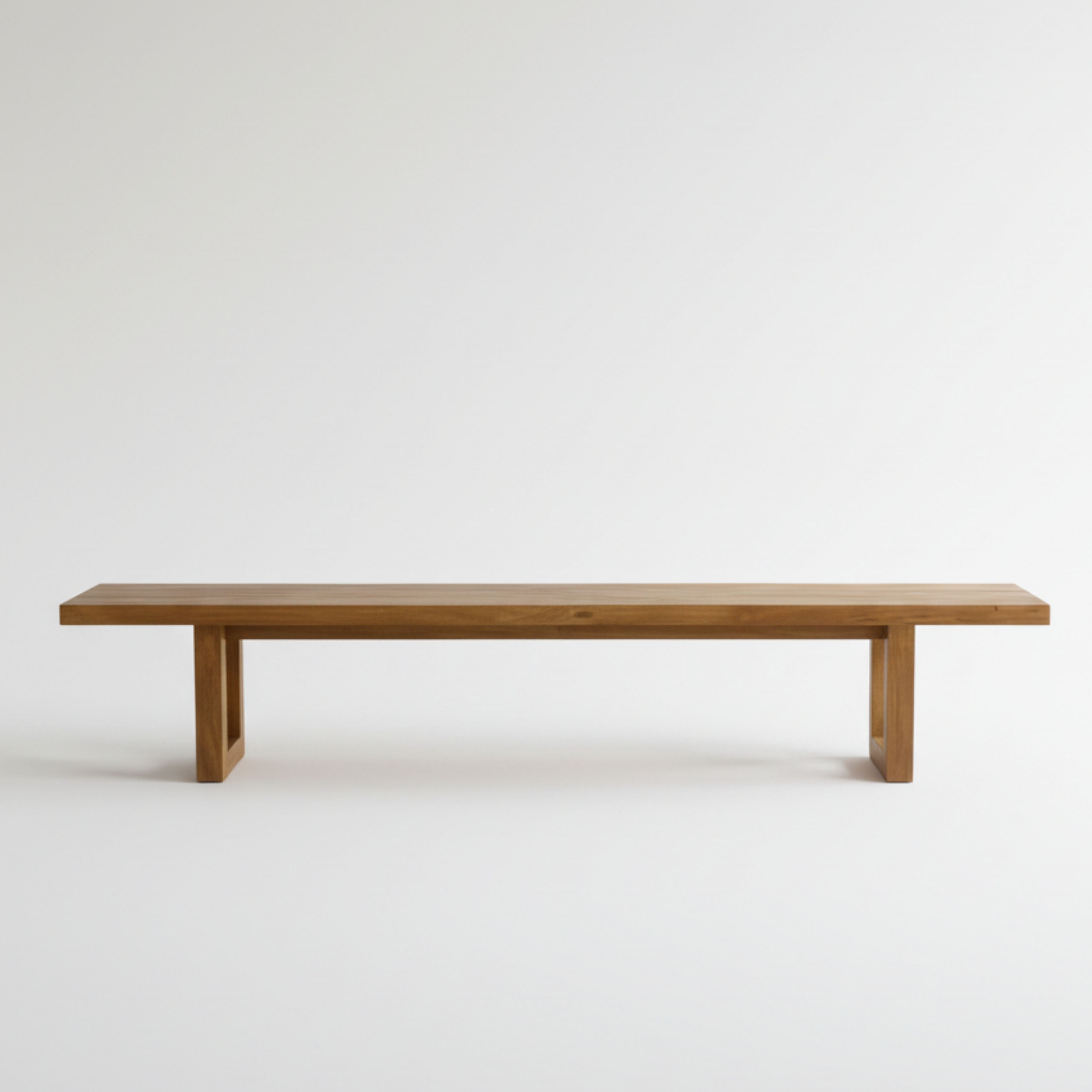 Banc avec pied carré - Naturel - 220