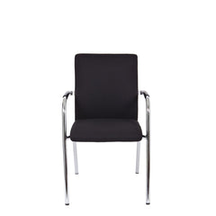Workliving Chaise de réunion X1 - Confort 4 pieds Noir