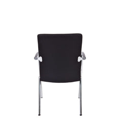 Workliving Chaise de réunion X1 - Confort 4 pieds Noir