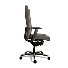 Chaise de bureau ergonomique Workliving Manager XL en cuir noir (N)EN 1335 jusqu'à 200 kg