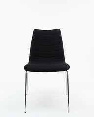 Chaise de salle à manger / Chaise de réunion Workliving Verona – Mirage noir – Piètement chromé
