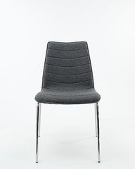 Workliving Verona Dining Chair / Meeting Chair - Middle Grey Wool Felt - Chrome Base