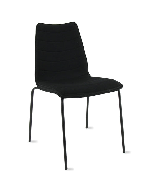 "Chaise de salle à manger / chaise de réunion Workliving Verona - Mirage noir - structure noire"