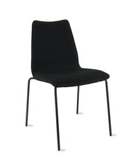 "Chaise de salle à manger / chaise de réunion Workliving Verona - Mirage noir - structure noire"