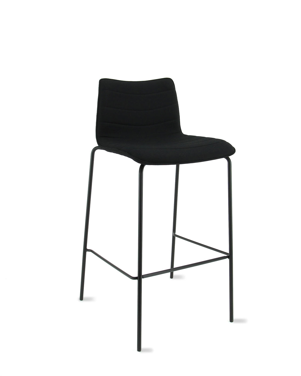 "Workliving Verona Barstool 75 cm - Mirage black fabric - black frame"
