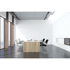Workliving Meeting Chair X6 - Comfort Sled Wool Felt Middle Grey