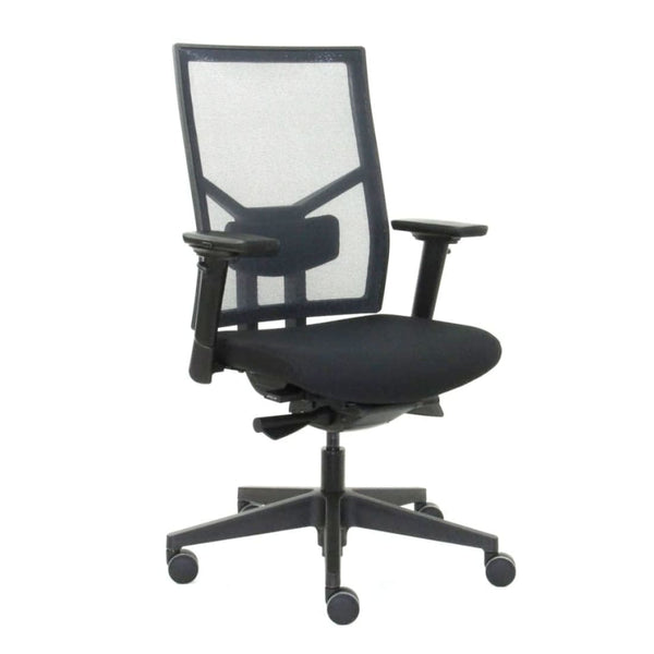 Workliving Zuidas Mesh Black Edition - Siège en Regain - Chaise de bureau ergonomique (N)EN 1335