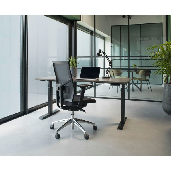 Workliving Zuidas Mesh Black Edition - Siège en Regain - Chaise de bureau ergonomique (N)EN 1335