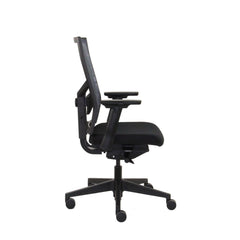 Workliving Zuidas Mesh Black Edition - Siège en Regain - Chaise de bureau ergonomique (N)EN 1335
