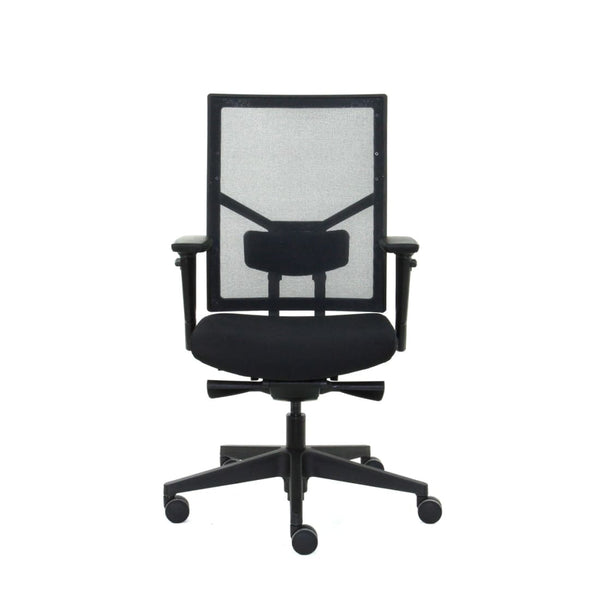 Workliving Zuidas Mesh Black Edition - Siège en Regain - Chaise de bureau ergonomique (N)EN 1335