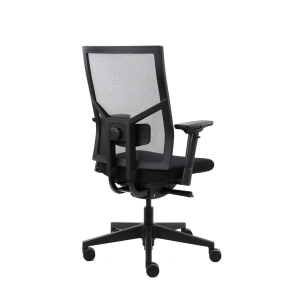Workliving Zuidas Mesh Black Edition - Siège en Regain - Chaise de bureau ergonomique (N)EN 1335