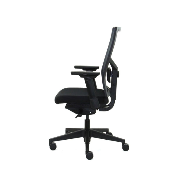 Workliving Zuidas Mesh Black Edition - Siège en Regain - Chaise de bureau ergonomique (N)EN 1335