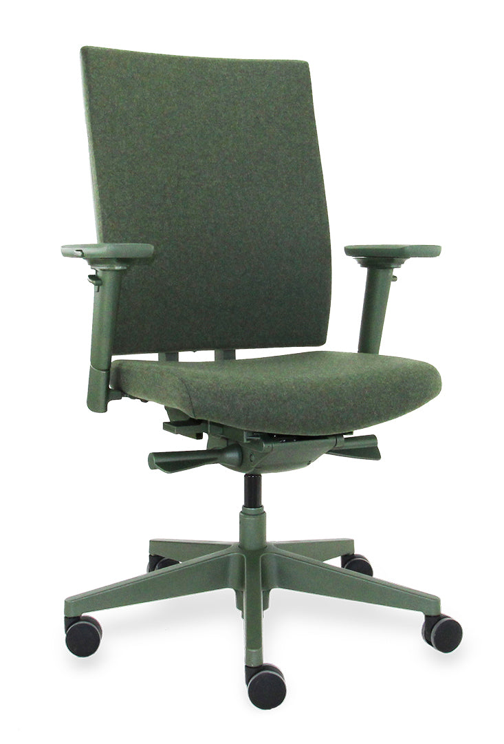 Workliving Zuidas Confort Édition Spéciale Vert - Sans Support Lombaire - Chaise de Bureau Ergonomique (N)EN 1335