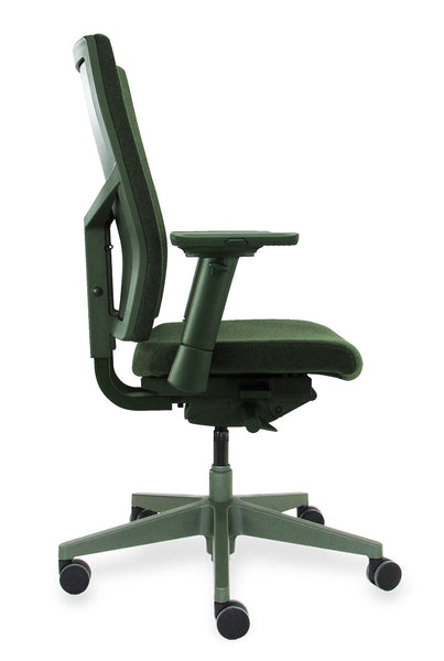 Workliving Zuidas Confort Édition Spéciale Vert - Sans Support Lombaire - Chaise de Bureau Ergonomique (N)EN 1335