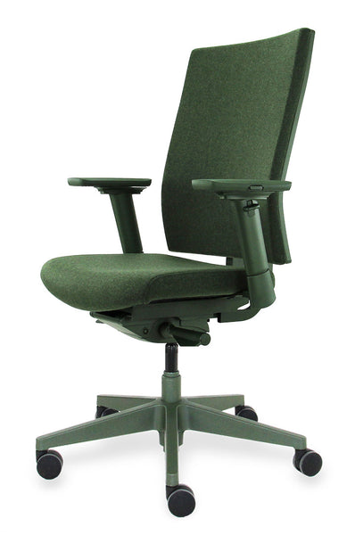 Workliving Zuidas Confort Édition Spéciale Vert - Sans Support Lombaire - Chaise de Bureau Ergonomique (N)EN 1335