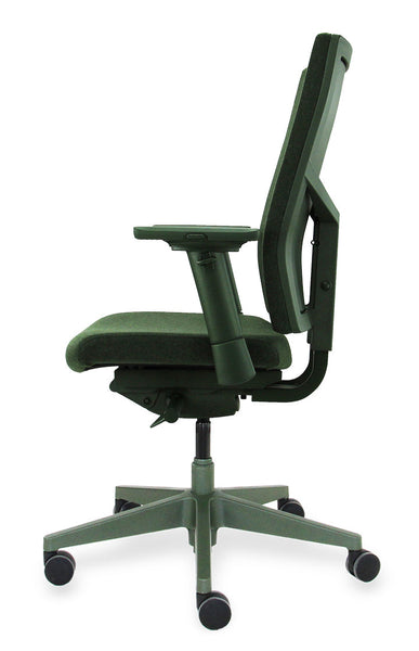 Workliving Zuidas Confort Édition Spéciale Vert - Sans Support Lombaire - Chaise de Bureau Ergonomique (N)EN 1335