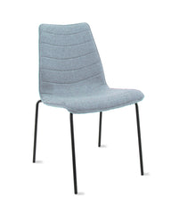 Chaise de salle à manger / chaise de réunion Workliving Verona – Feutre de laine Fenice 351 bleu doux – piètement noir