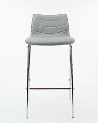 "Tabouret de bar Workliving Verona 75 cm – Feutre de laine Fenice 351 bleu doux – piètement noir"