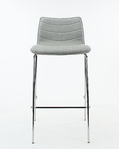 "Tabouret de bar Workliving Verona 75 cm - Feutre de laine Fenice 152 rose tendre - piétement noir"