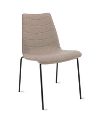 Workliving Verona Dining Chair / Meeting Chair - Wool Felt Fenice 511 light brown - black frame