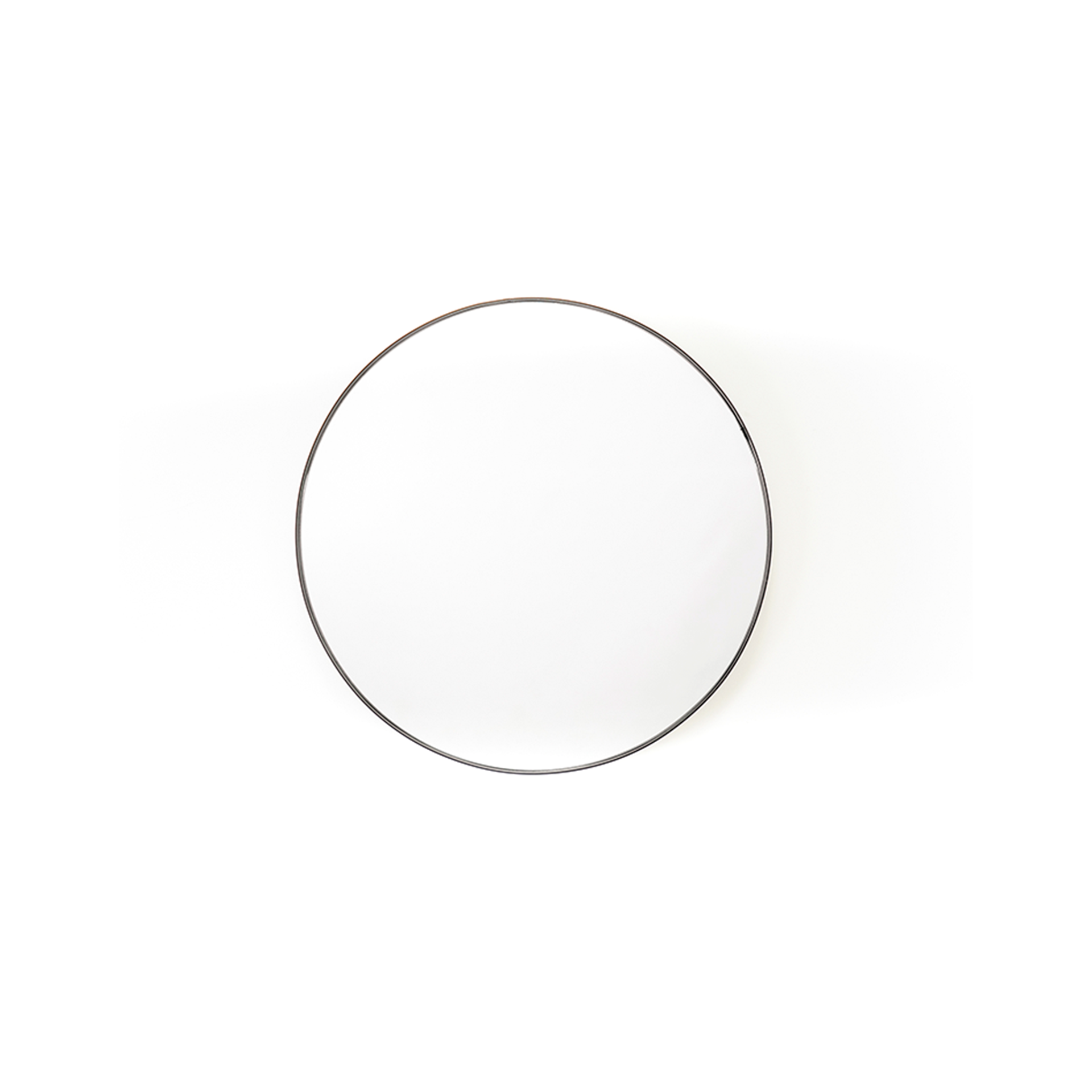 Mirror - Round - Metal - Black - 60 x 3 x 60 cm