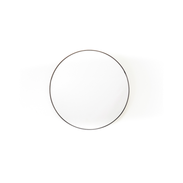 Mirror - Round - Metal - Black - 60 x 3 x 60 cm