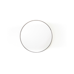 Mirror - Round - Metal - Black - 60 x 3 x 60 cm