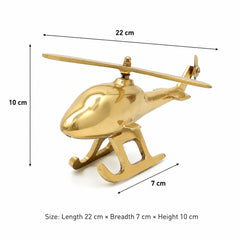 Klassieke Vliegtuig Helikopter Bureau Decoratie | Aluminium Afwerking | Goud