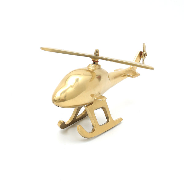 Klassieke Vliegtuig Helikopter Bureau Decoratie | Aluminium Afwerking | Goud