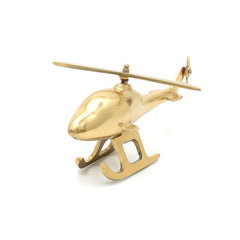 Klassieke Vliegtuig Helikopter Bureau Decoratie | Aluminium Afwerking | Goud