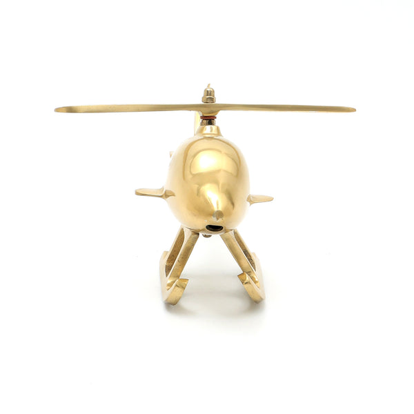 Klassieke Vliegtuig Helikopter Bureau Decoratie | Aluminium Afwerking | Goud